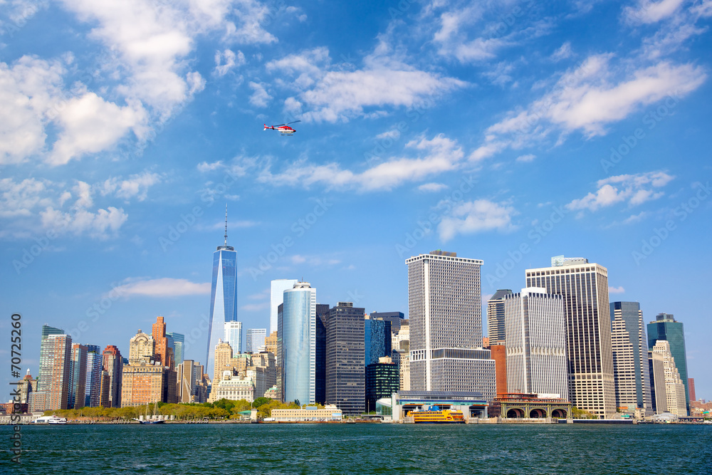 Obraz premium Lower Manhattan urban skyscrapers, New York City