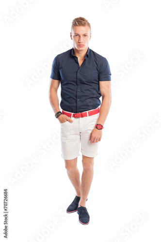 Fashion guy in summer clothes. © Catalin Pop