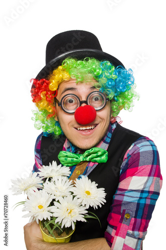 Clown isolated on the white background