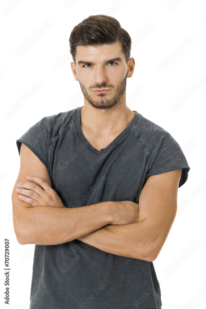 Handsome bearded young man with a lovely smile Handsome bearded young man with a lovely smile