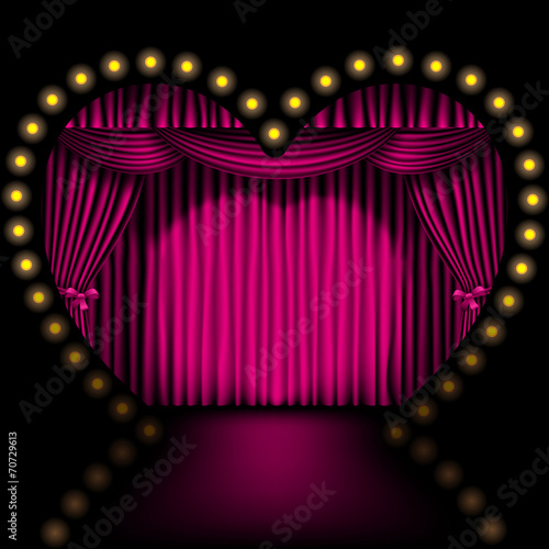heart shape stage