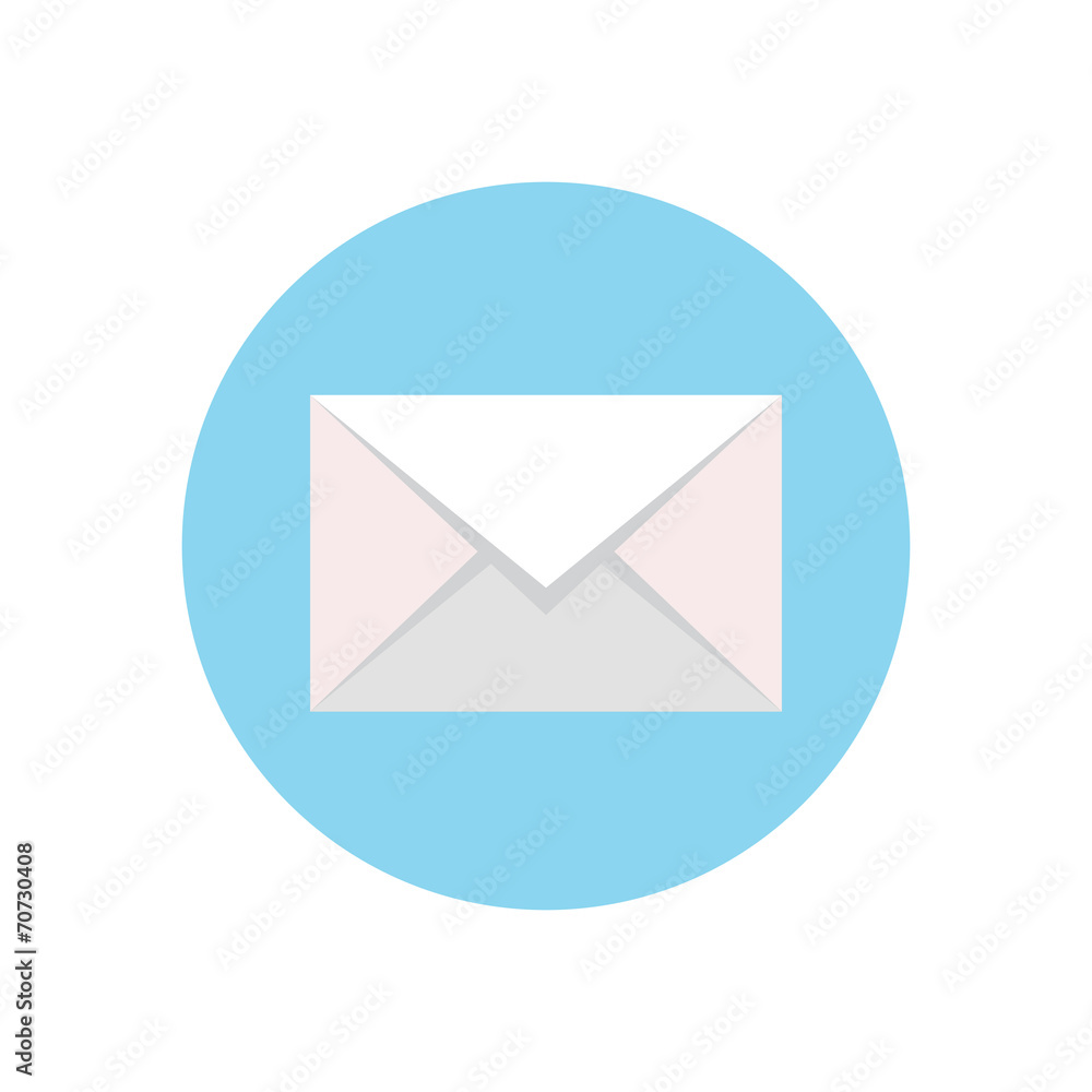 Flat modern vector icon: message. Flat modern vector icon: message.