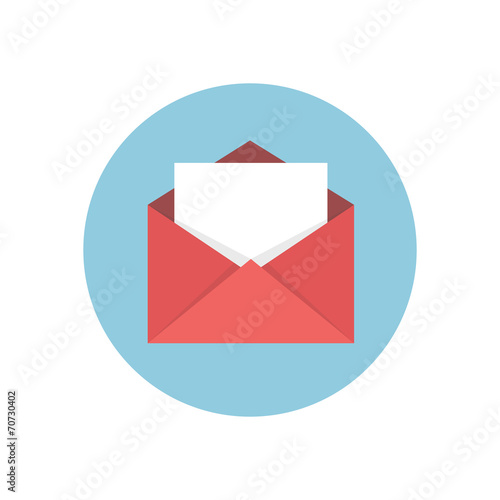 Flat modern vector icon: mail.