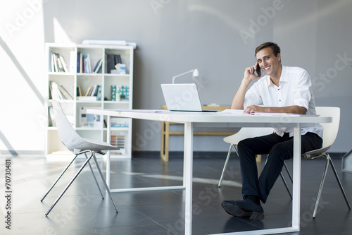 Young man in the office