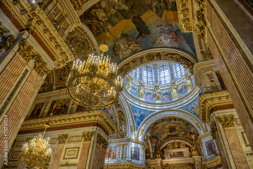 Interior of Saint Isaac's Cathedral in St. Petersburg