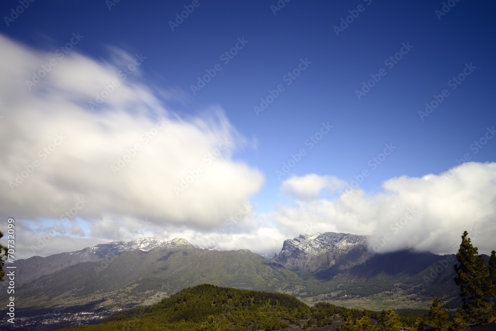 andscape of the mountains in La Palma, Canary Islands,