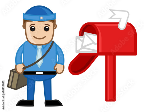 Postman - Vector Character Cartoon Illustration