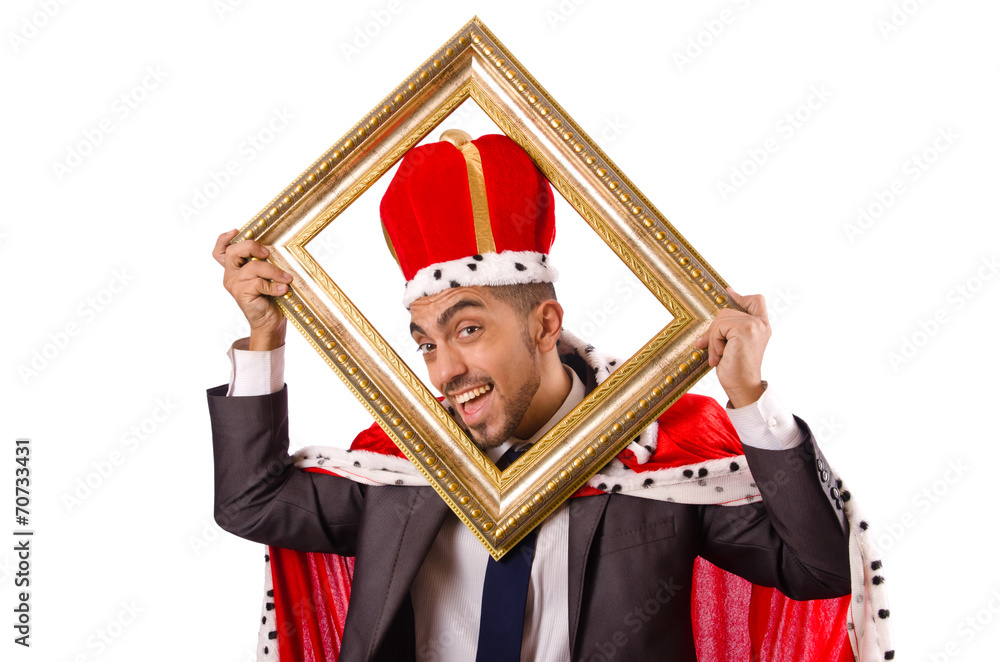 Fototapeta premium King businessman isolated on the white