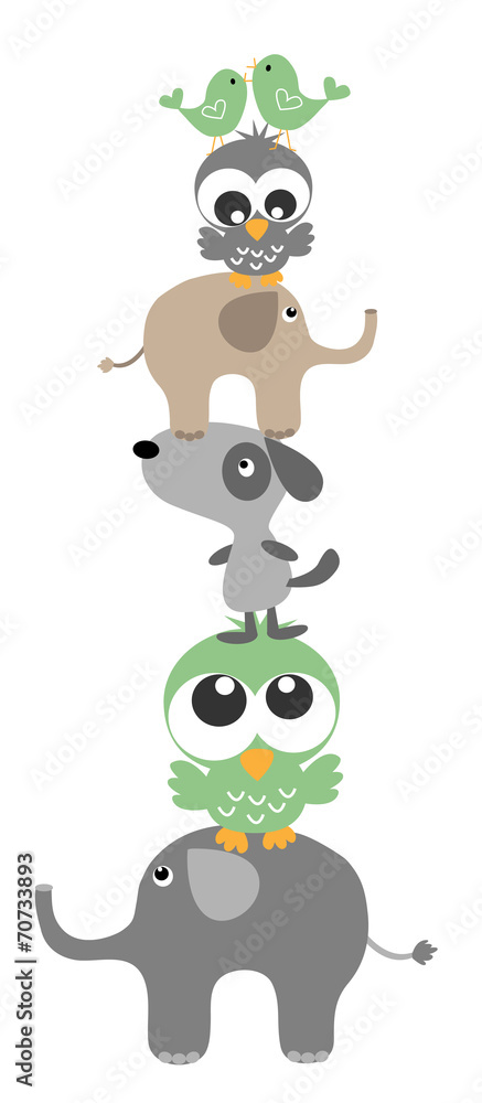 Naklejka premium wall decoration or print for kids clothing