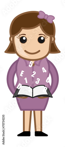 Knowledge by Book Concept - Vector Illustration