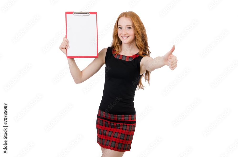 Young student isolated on white Young student isolated on white