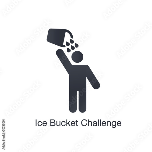Ice bucket challenge vector icon