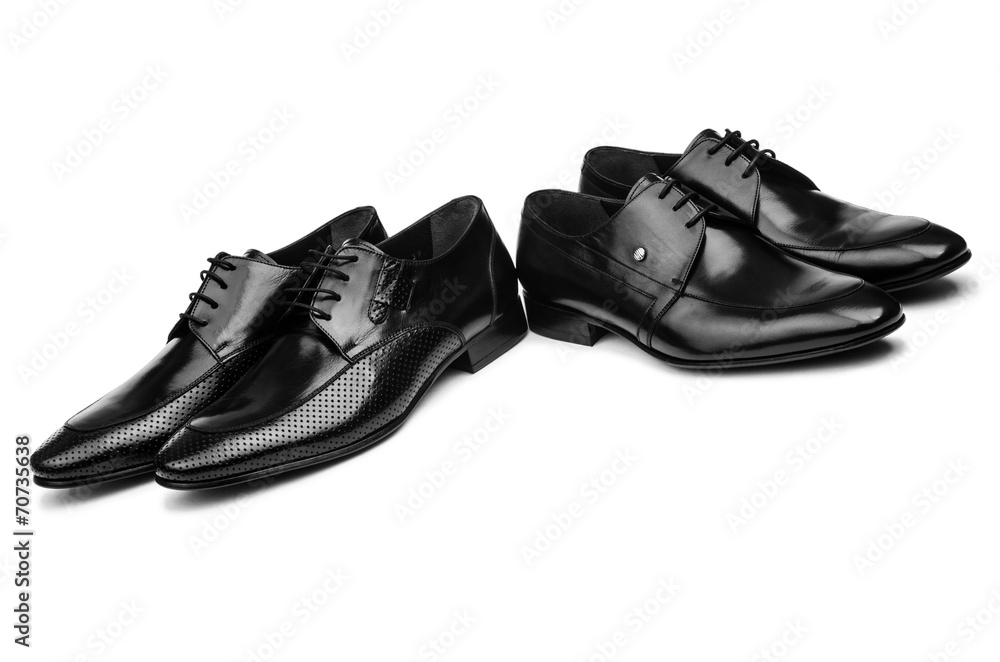 Pair of male shoes isolated on the white Pair of male shoes isolated on the white