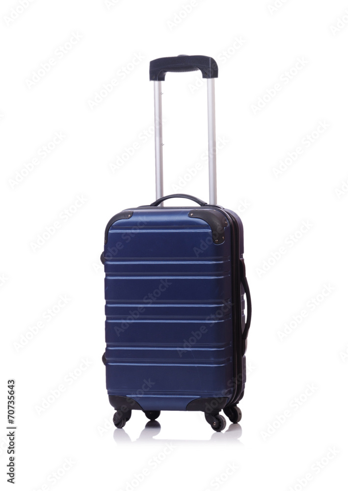 Travel concept with luggage suitacase isolated on white Travel concept with luggage suitacase isolated on white