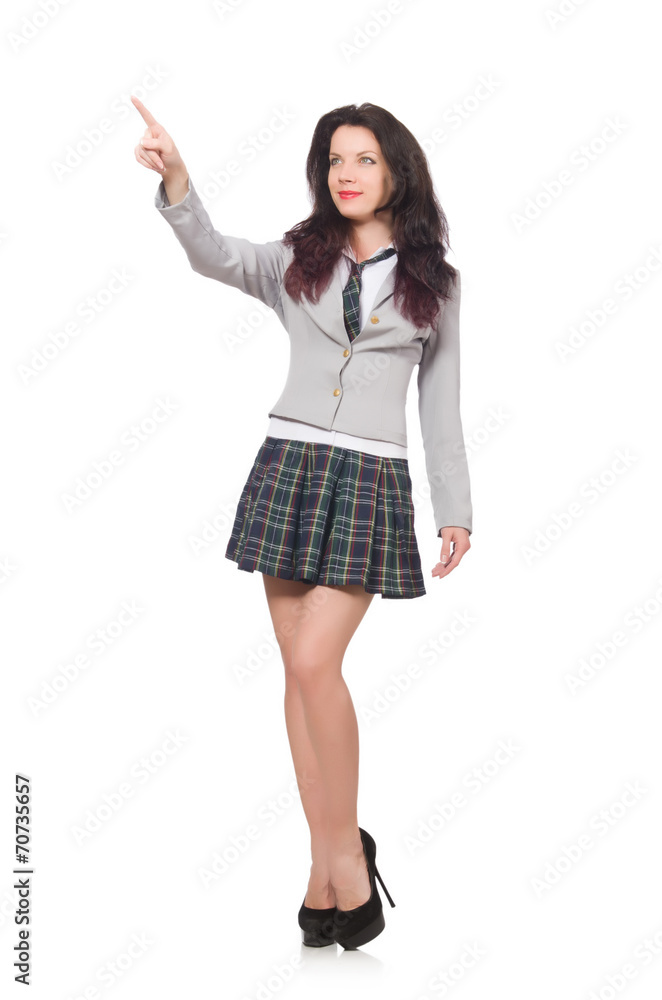Young student isolated on white Young student isolated on white