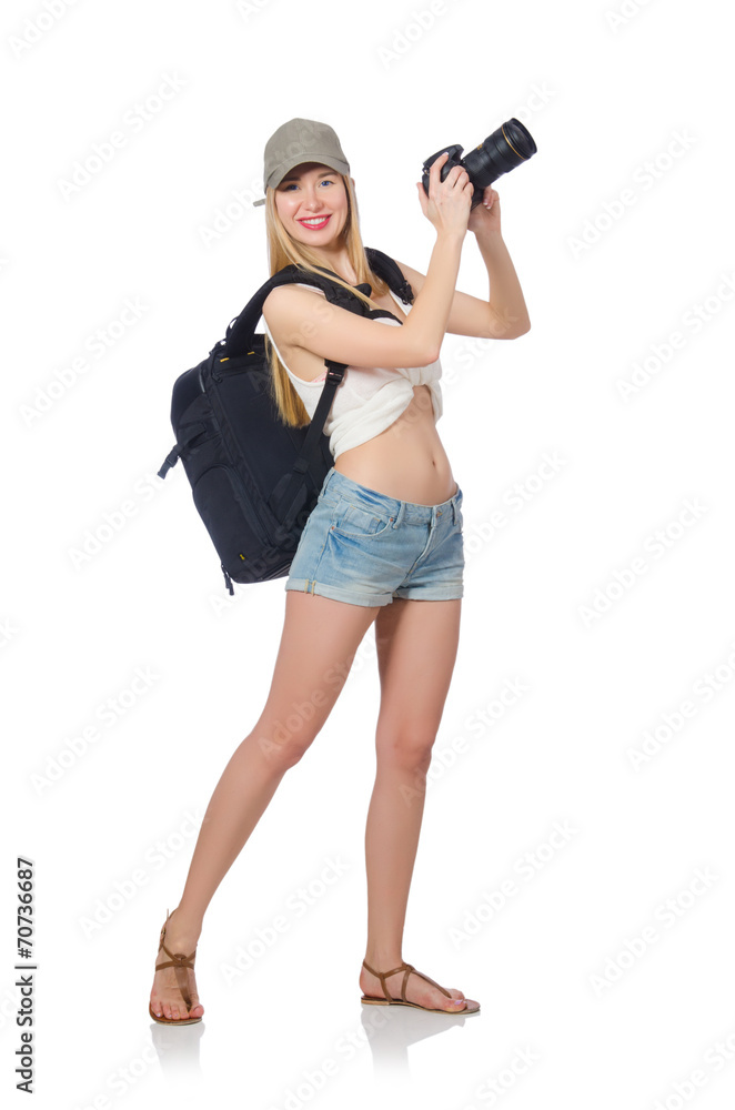 Young student isolated on white Young student isolated on white