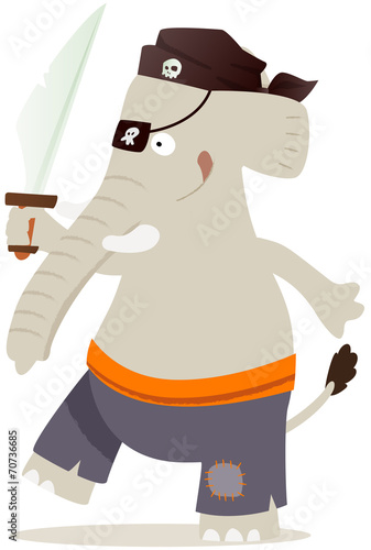 éléphant pirate pour enfant
