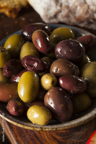 Variety of Fresh Organic Olives