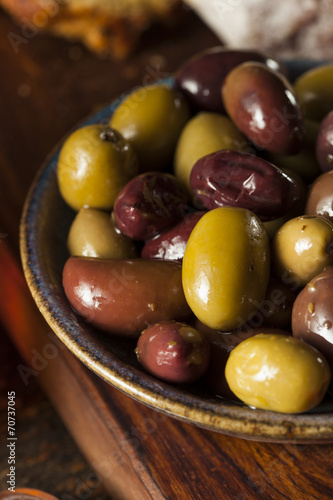 Variety of Fresh Organic Olives