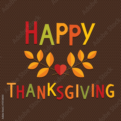 fun thanksgiving card bright text brown background