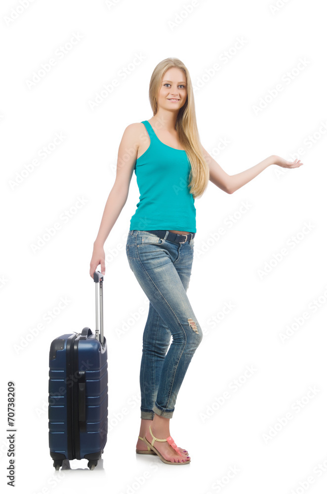 Travelling tourism concept isolated on white Travelling tourism concept isolated on white