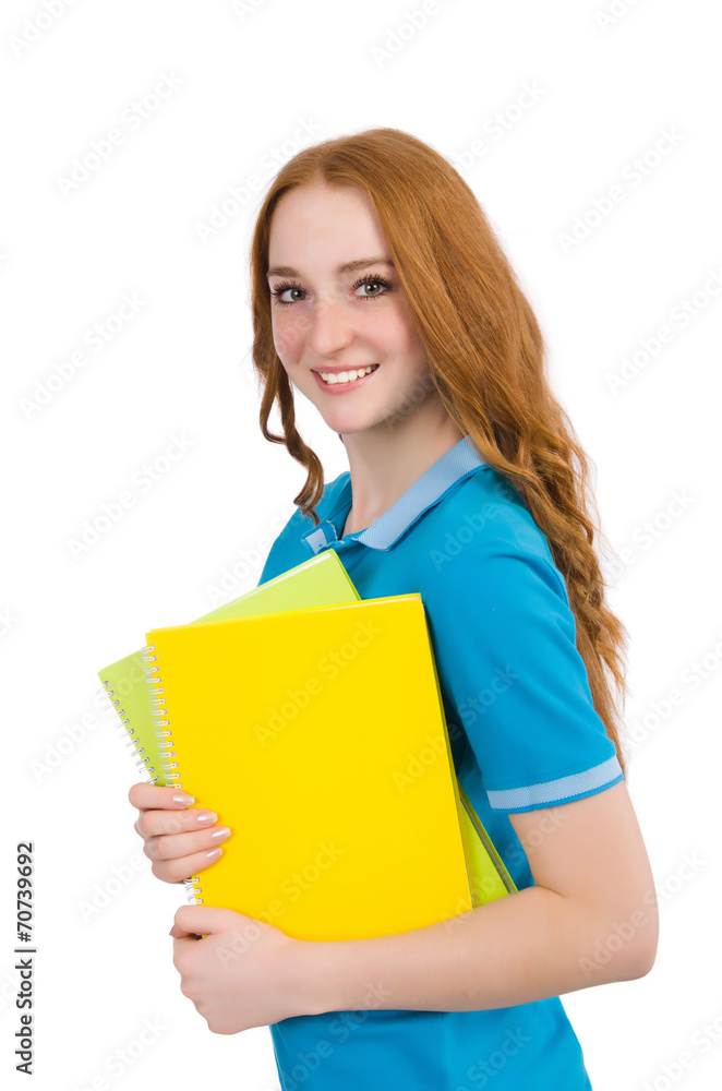 Young student isolated on the white background Young student isolated on the white background