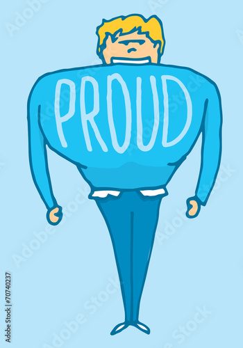 Man very proud of himself