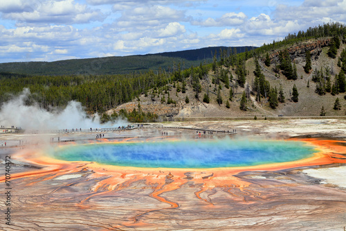 Grand prismatic spring in Yellowstone national park