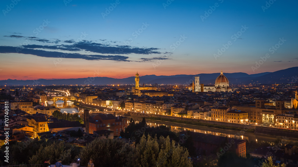 Florence Skyline after sunset