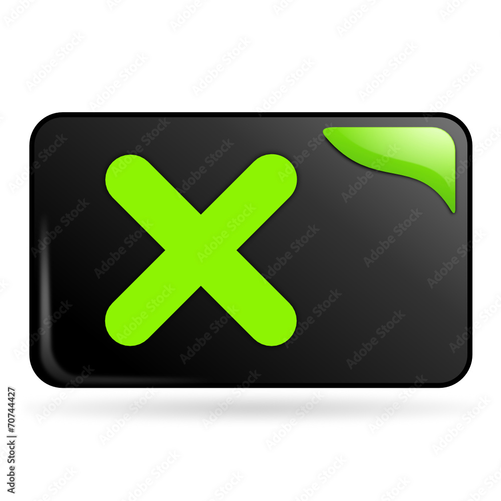 Obraz premium annuler sur bouton web rectangle vert