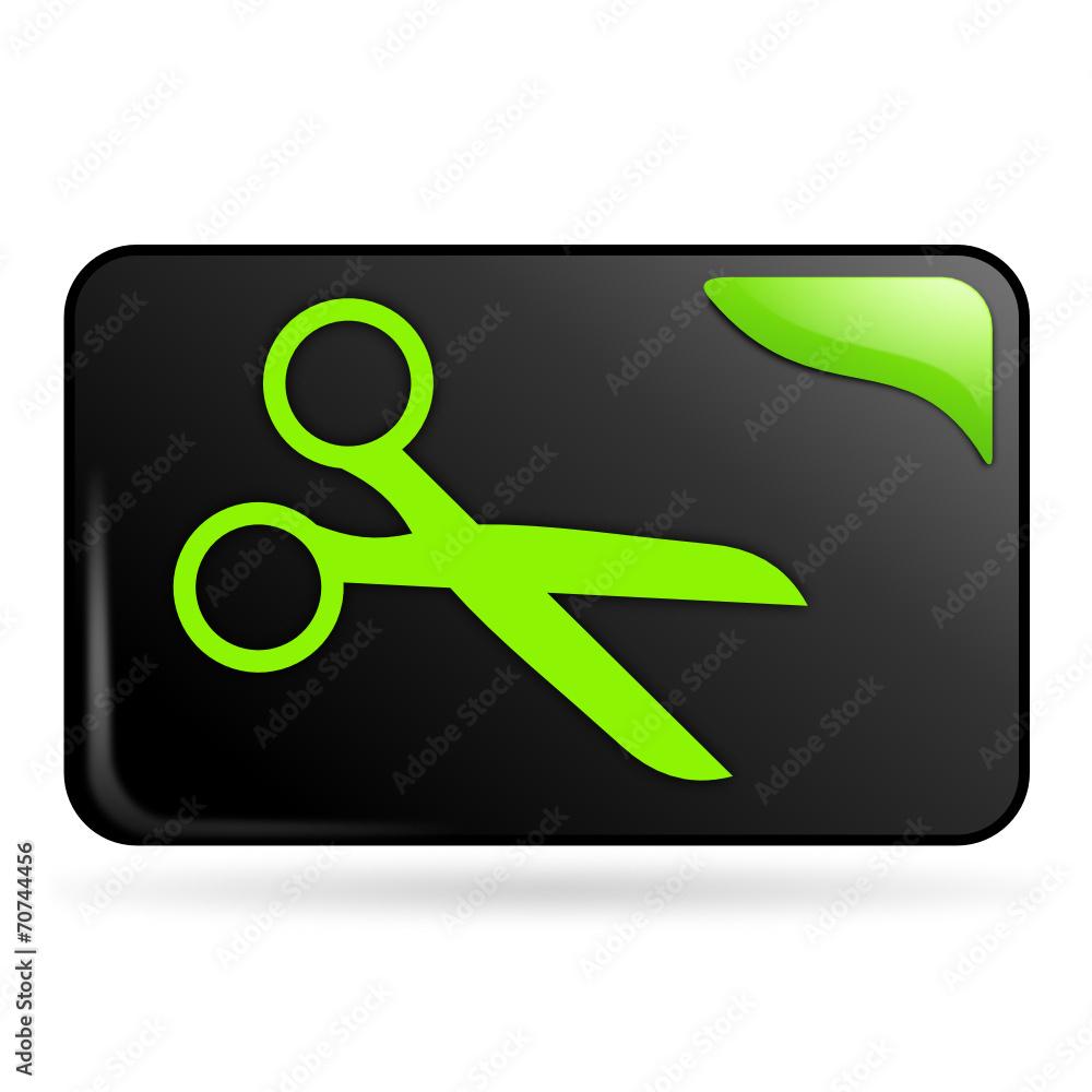 couper sur bouton web rectangle vert couper sur bouton web rectangle vert