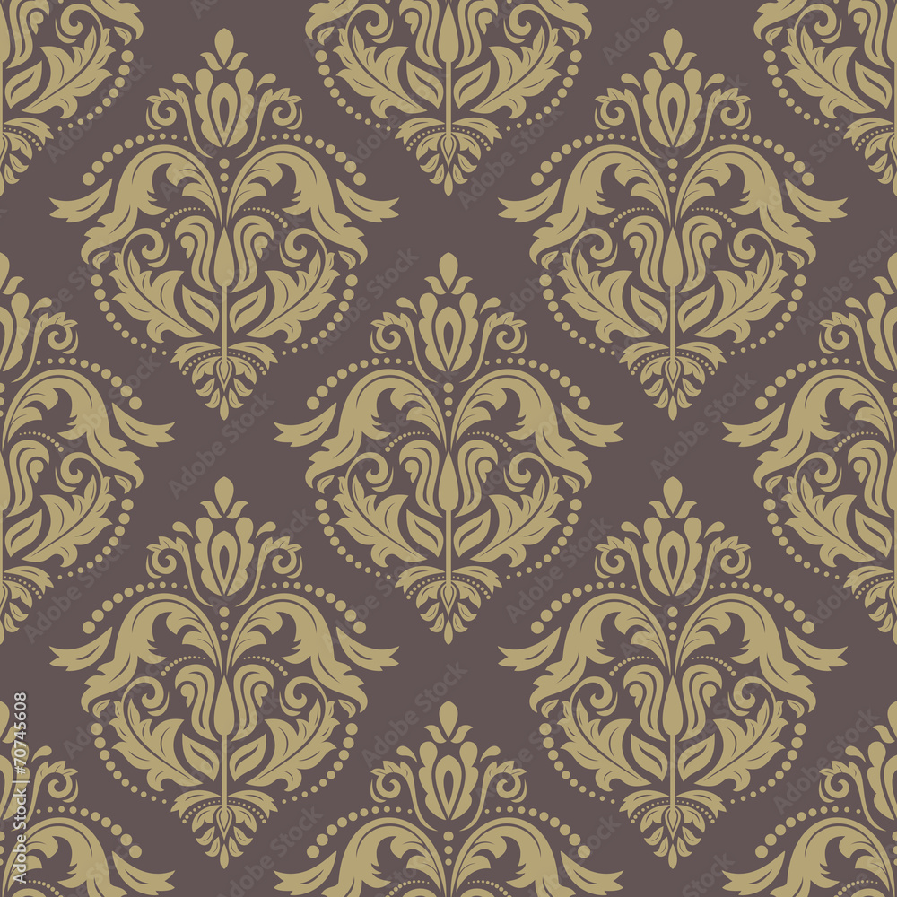 Damask Seamless Vector Pattern. Orient Background Damask Seamless Vector Pattern. Orient Background