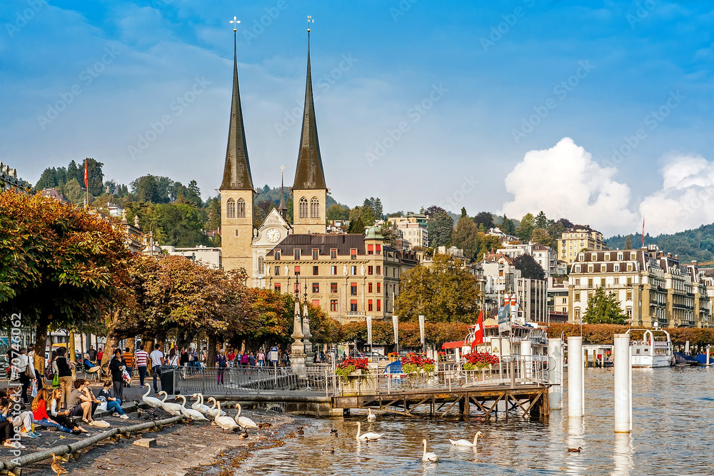 Autumn cityscape of Lucerne, Switzerland