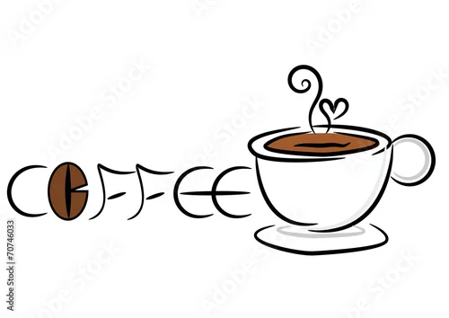 Naklejka na ścianę Wzór filiżanki kawy