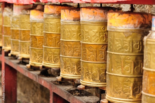 buddhist prayer wheels in tibet,china