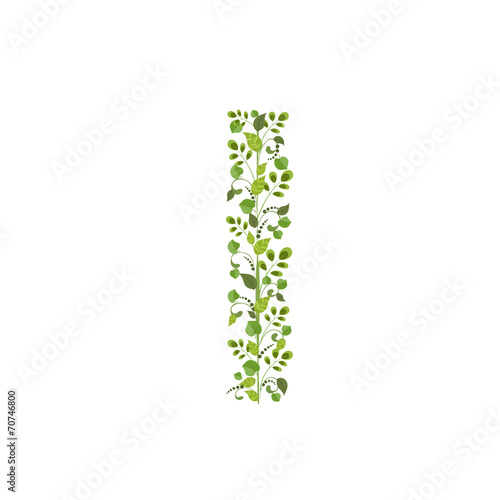 Spring green leaves. eco letter I