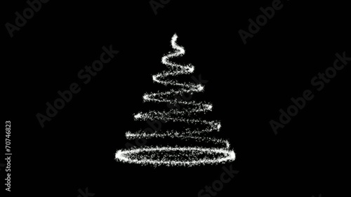 christmas tree  black and white