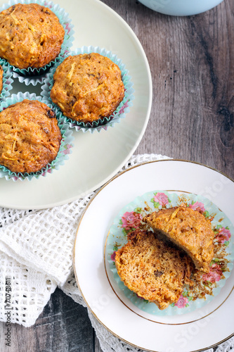 Carrot and apple muffins