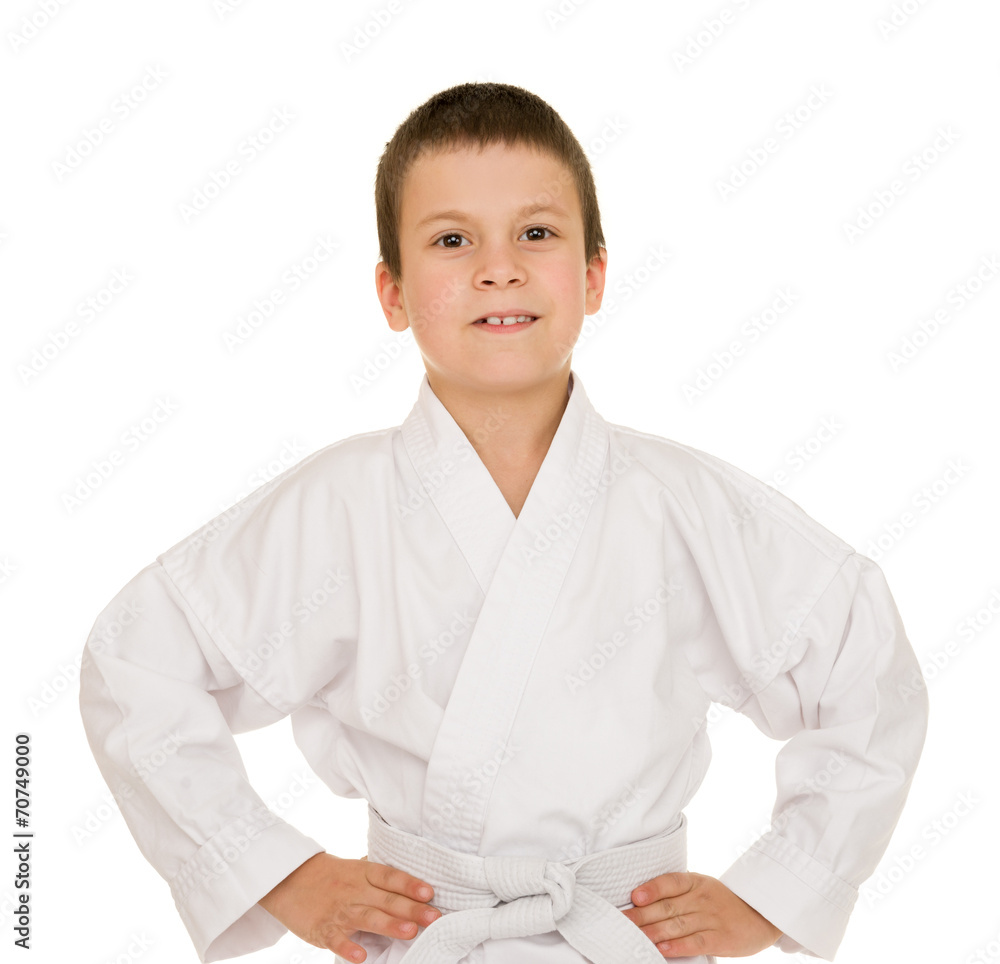 Acrylglasbilder mit boy in clothing for martial arts #70749000