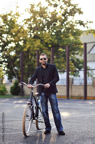 Man with bike