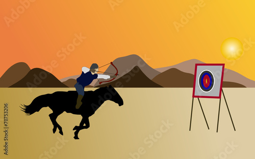 knight and archer on the flatlands