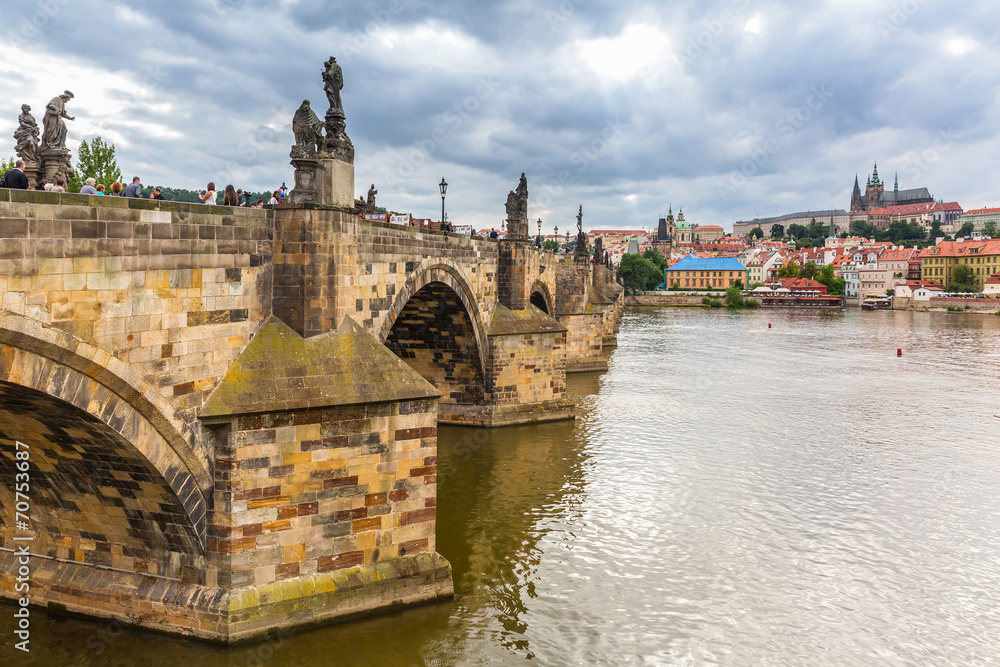 Fototapeta premium Historic Charles Bridge in Prague, Czech Republic