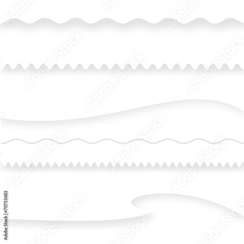 White divider set with shadow vector