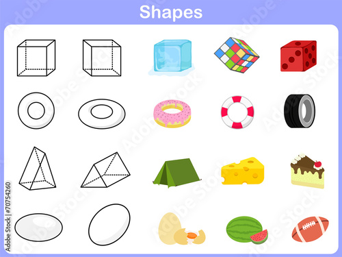 Learning the shapes with object for kids