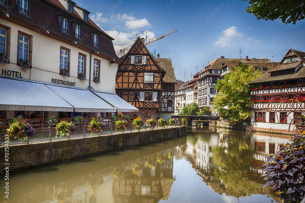 water canal in Strasbourg, France
