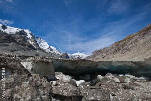 Melting Mountain Glacier - Stock Photo
