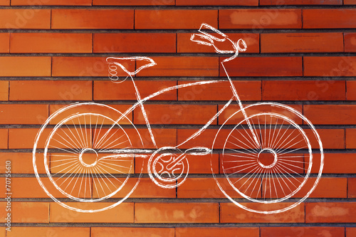 design of a bicycle, symbol of active and sustainable living