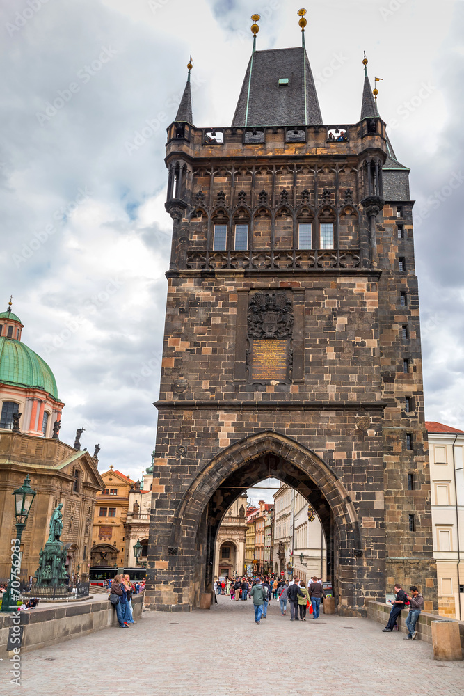 Fototapeta premium Historic Charles Bridge in Prague, Czech Republic