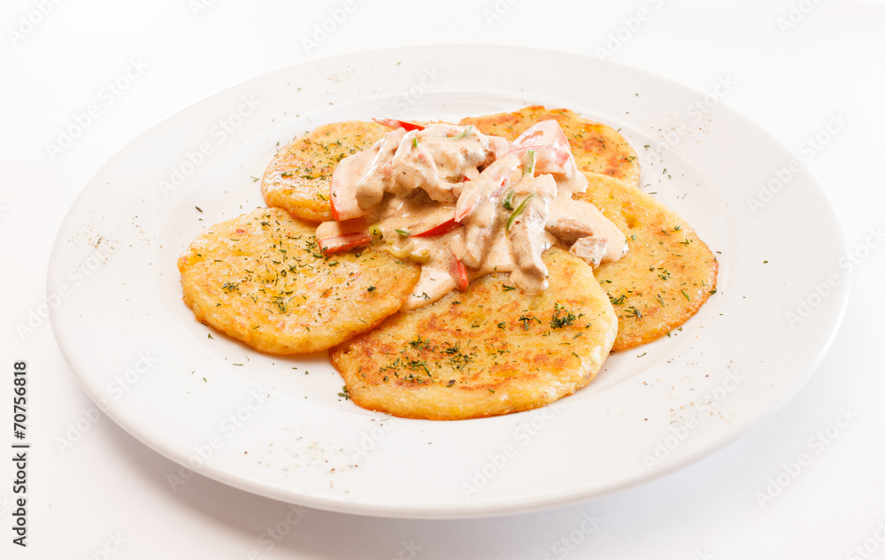 potato pancakes with meat potato pancakes with meat