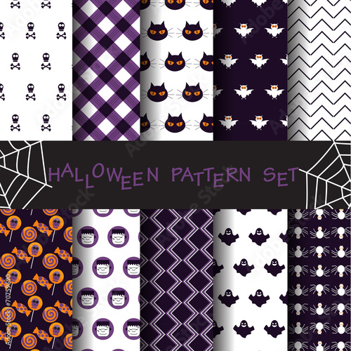 halloween seamless patterns...